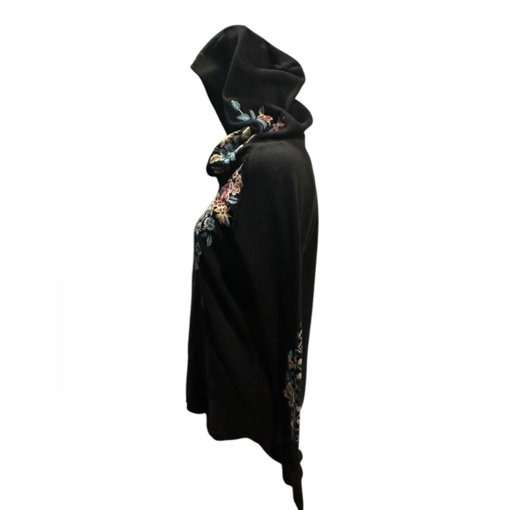 Johnny Was Embroidered Floral Bohemian Reverse Stitch Pullover Hoodie size S - Picture 6 of 13